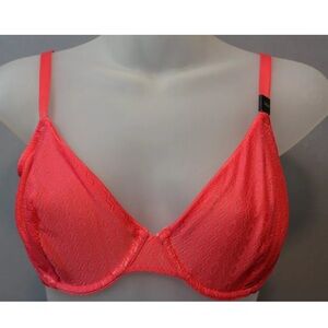 New Victoria's Secret unlined Demi pink coral bra 34C